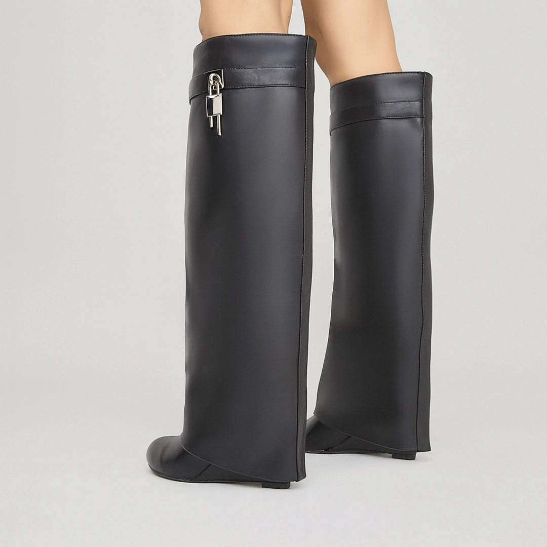 Bottes Cuir Noir Signature