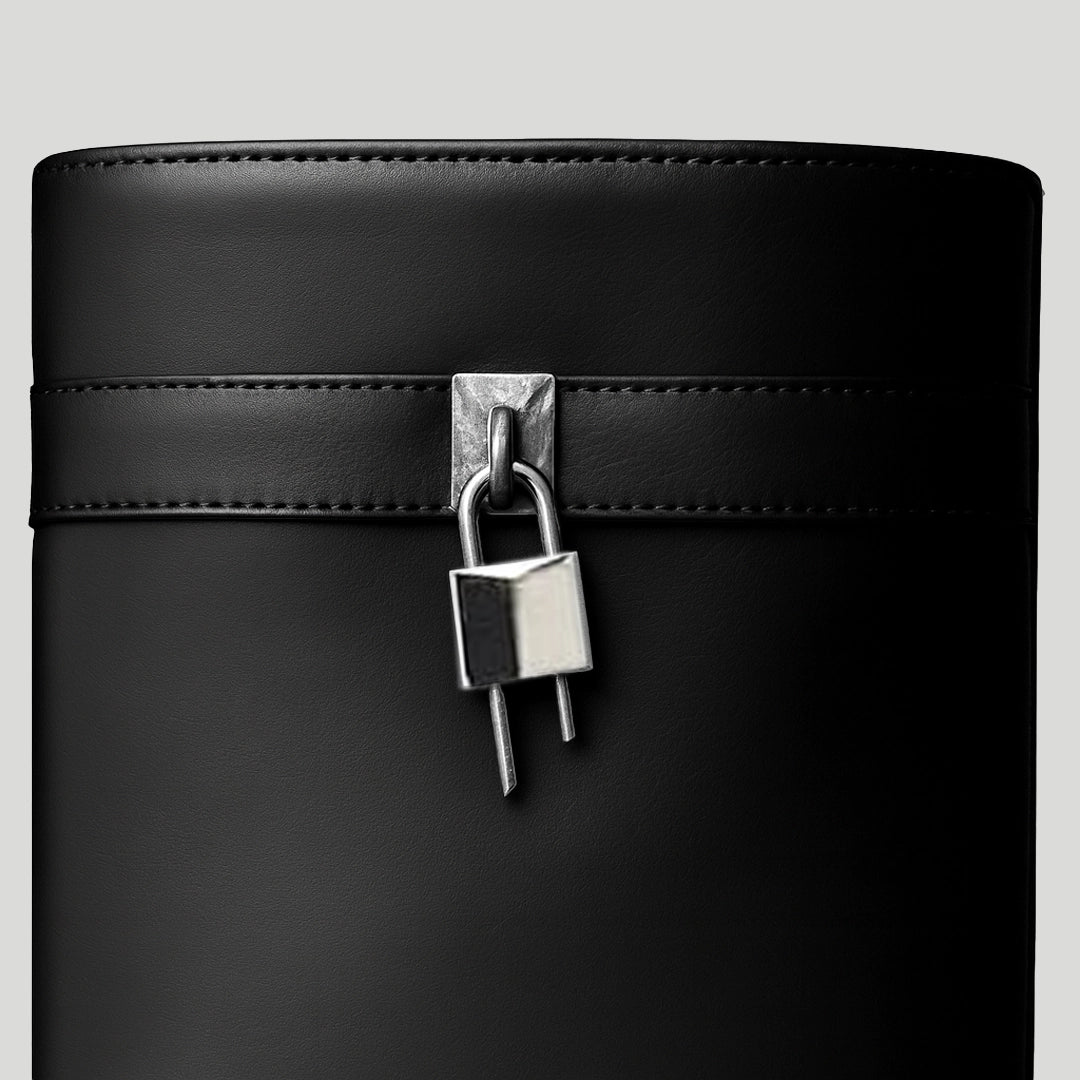 Bottes Cuir Noir Signature