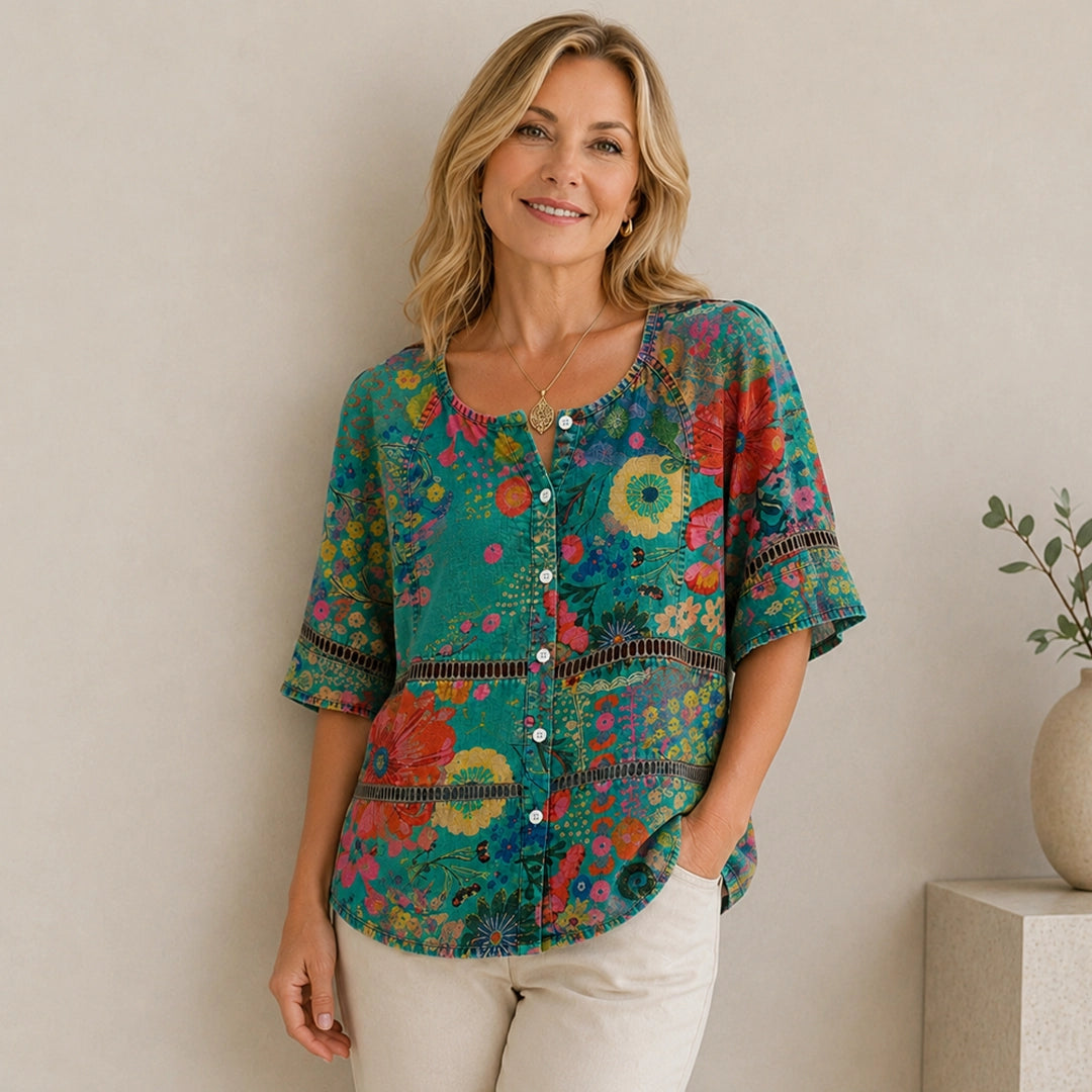 Blouse Inès Imprimé Vintage