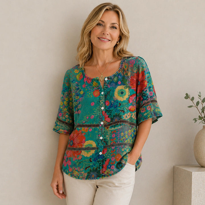 Blouse Inès Imprimé Vintage