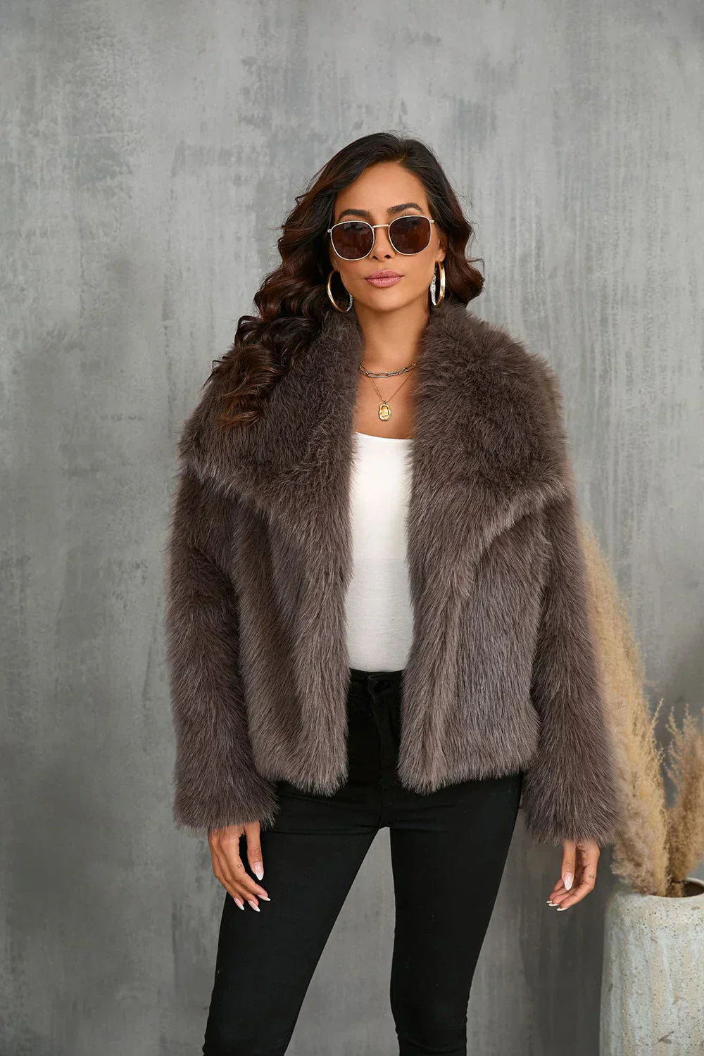 Amélia™  | Manteau Douillet en Fourrure