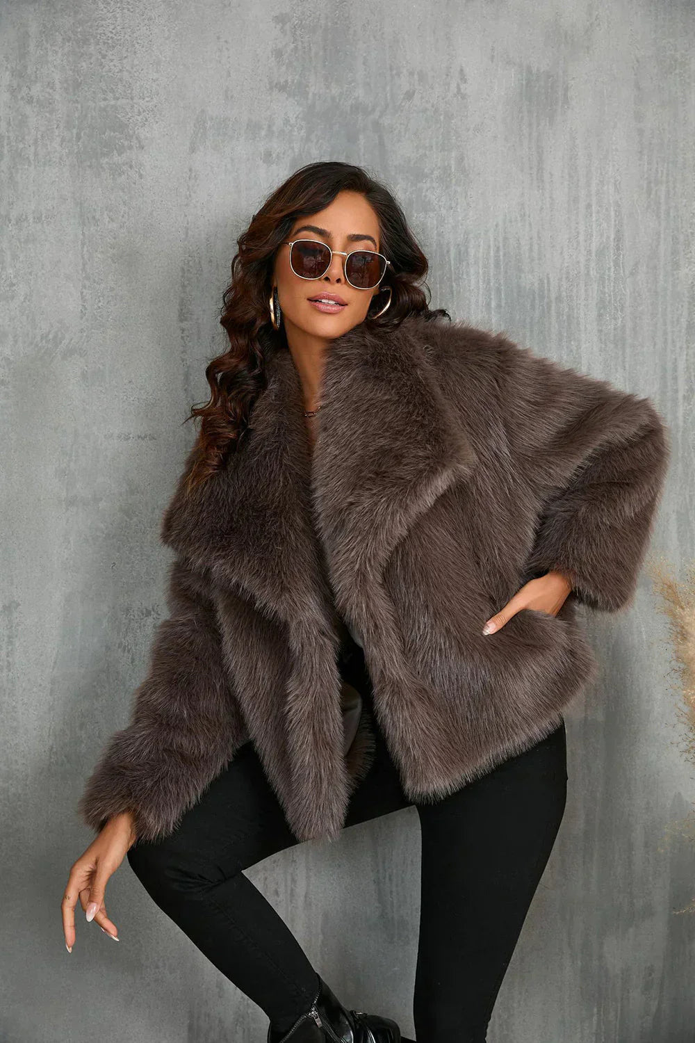 Amélia™  | Manteau Douillet en Fourrure
