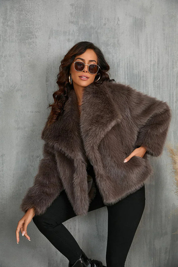 Amélia™  | Manteau Douillet en Fourrure