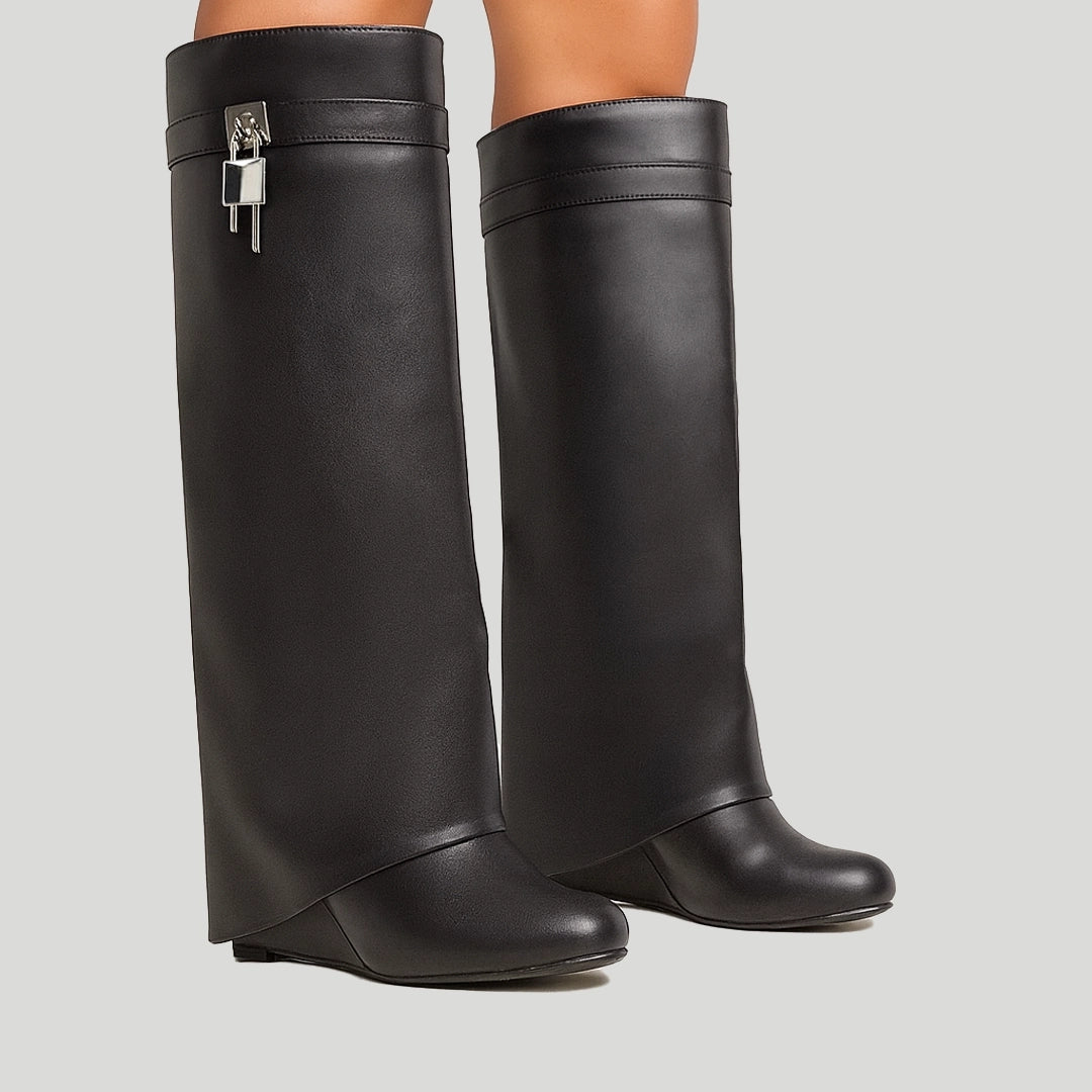 Bottes Cuir Noir Signature