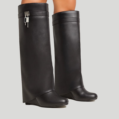 Bottes Cuir Noir Signature