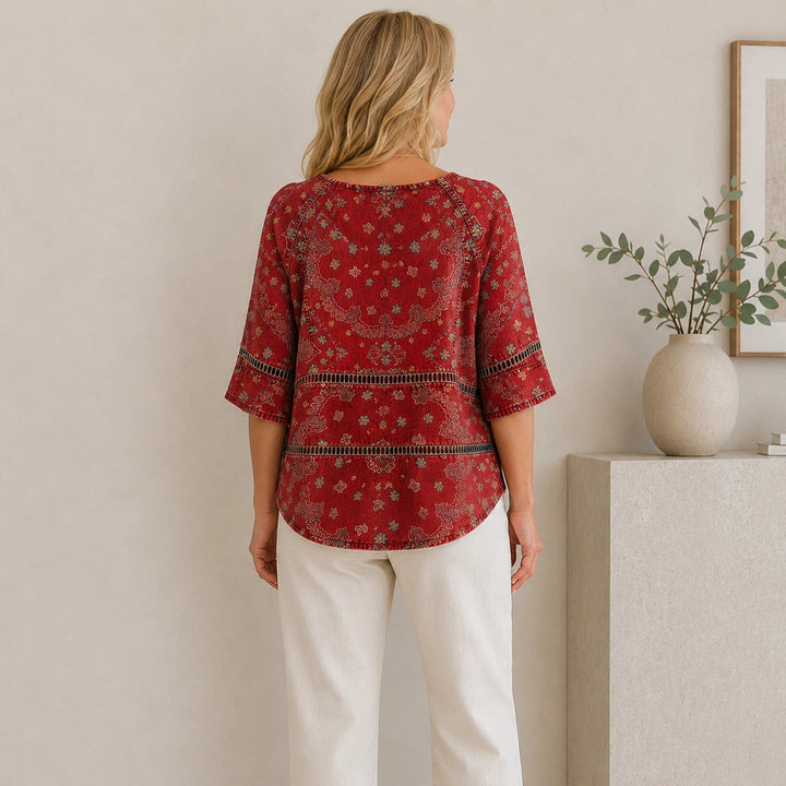 Blouse Inès Imprimé Vintage