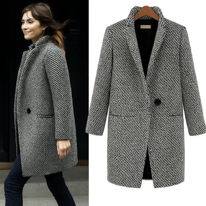 Nina™ | Veste en laine premium — élégance et chaleur pour l’hiver.