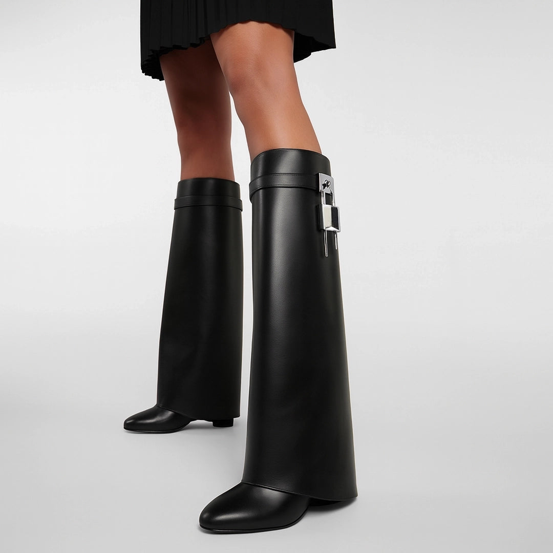 Bottes Cuir Noir Signature