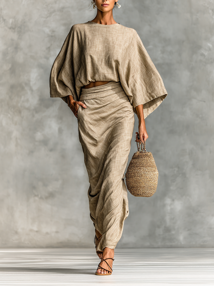 Elodie™| ensemble jupe a manches longues