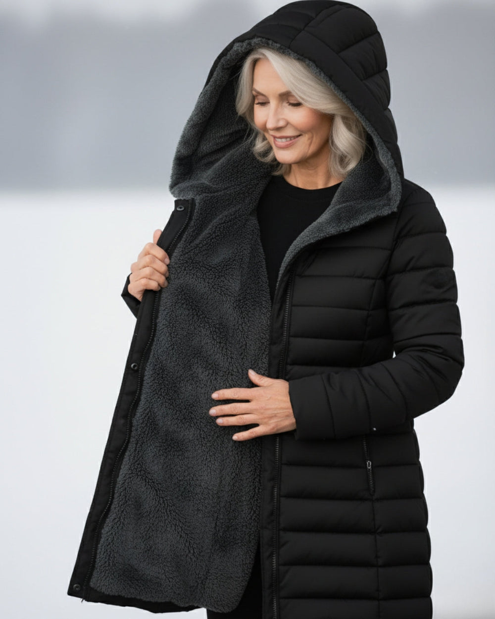 Poly™ | Manteau matelassé avec doublure polaire et capuche