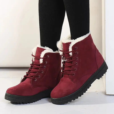 Bottes Neige Hiver Femmes Lacets