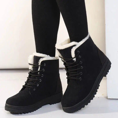 Bottes Neige Hiver Femmes Lacets