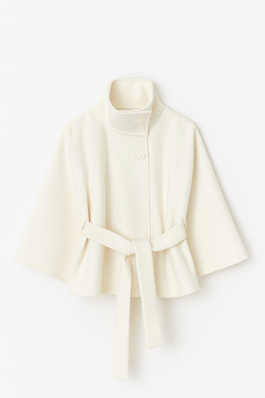 Chloe™ | Veste Cape à Col Montant avec Ceinture