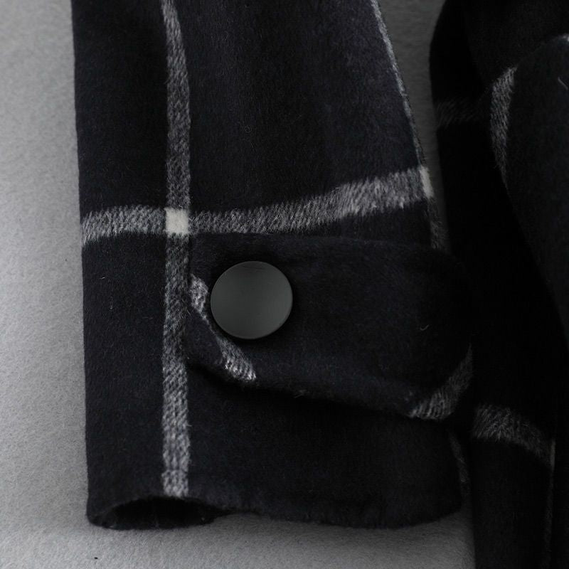 Selena™ | Manteau Élégant en Laine à Carreaux