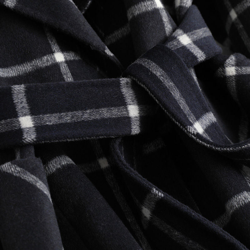 Selena™ | Manteau Élégant en Laine à Carreaux