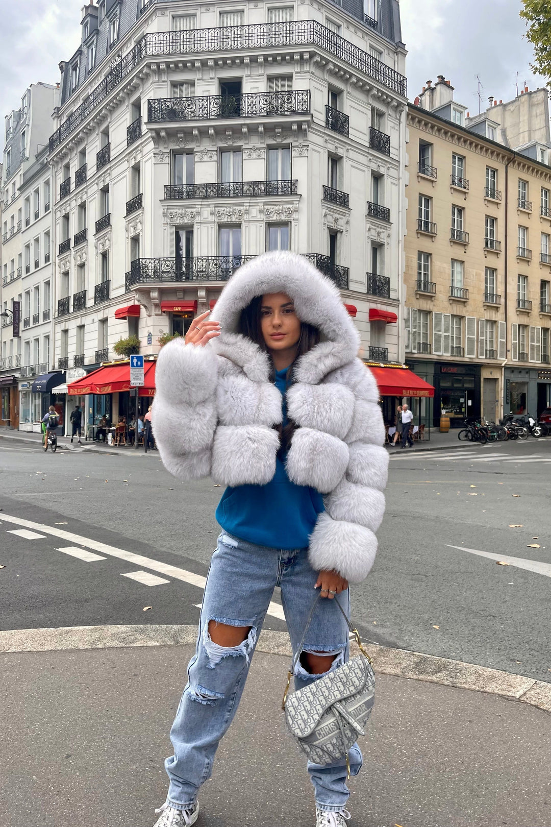 Yara™  | Manteau à Capuche en Fourrure
