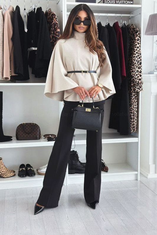 Amira™  | Manteau Cape Ceinturé