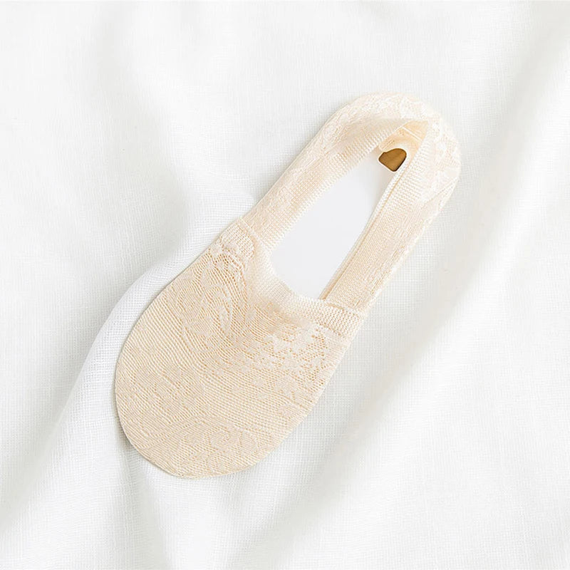 Élise – Lot de 5 Paires de Socquettes Dentelle Invisible