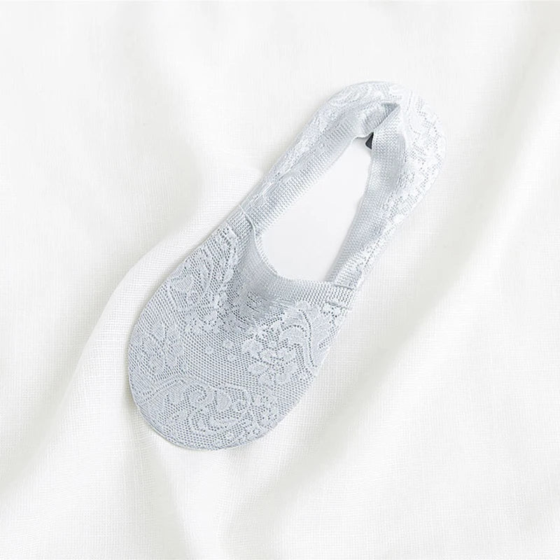 Élise – Lot de 5 Paires de Socquettes Dentelle Invisible