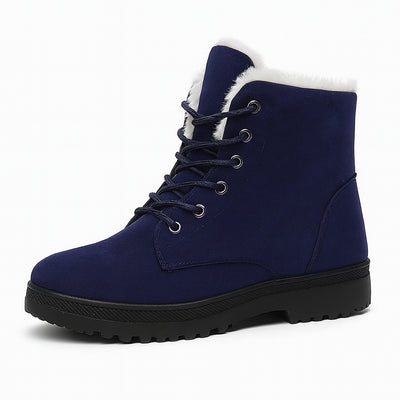 Rose - Bottes Neige Hiver Femmes Lacets