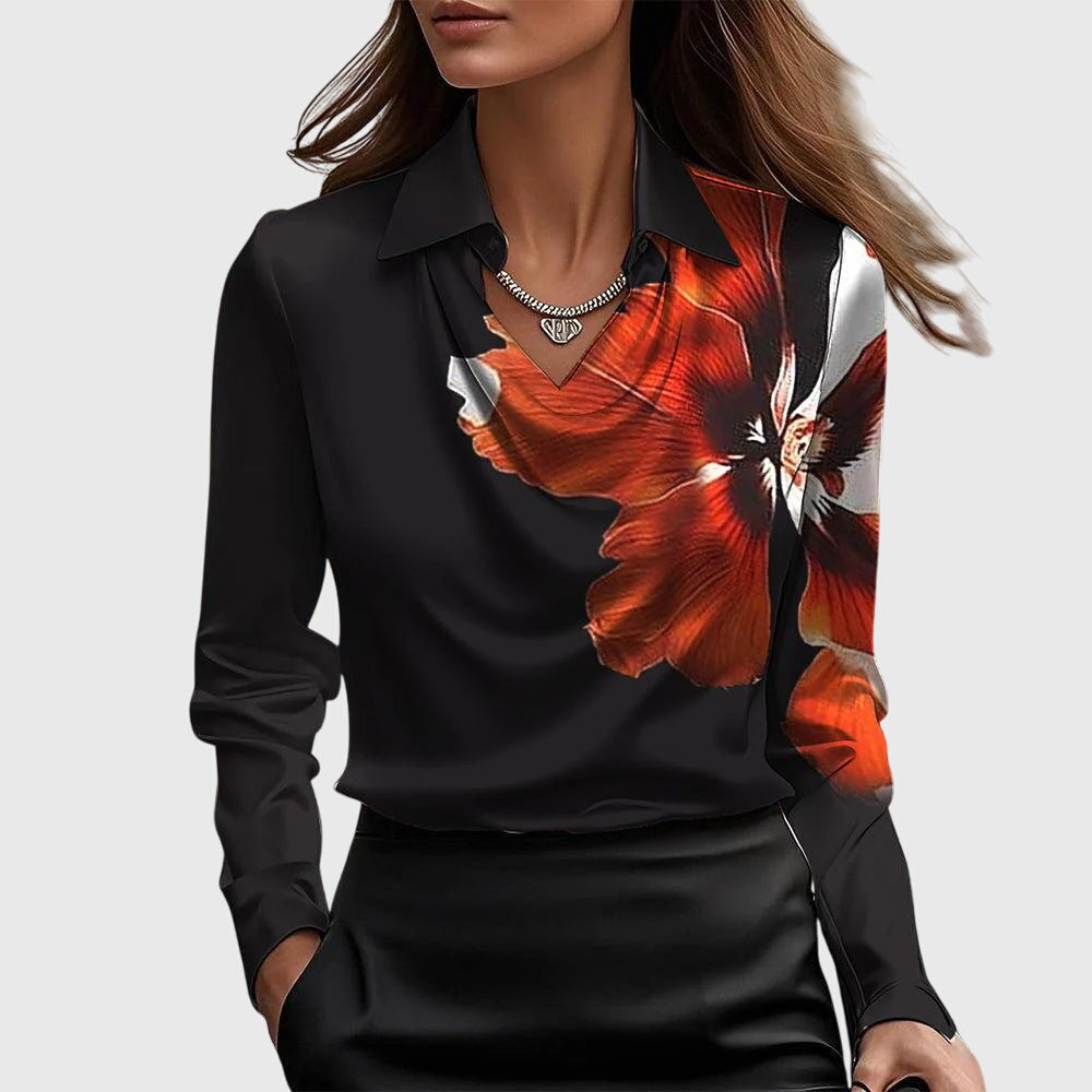 Nora™ – Blouse satinée élégante