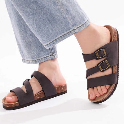 Gaia Confort – Sandale Anatomique Premium à Deux Boucles