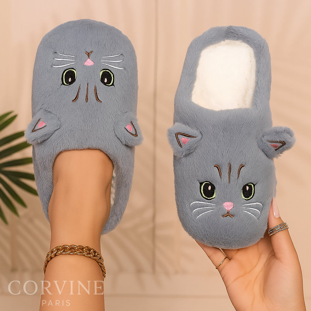 Pantoufles Douces Chaton – MiauComfort