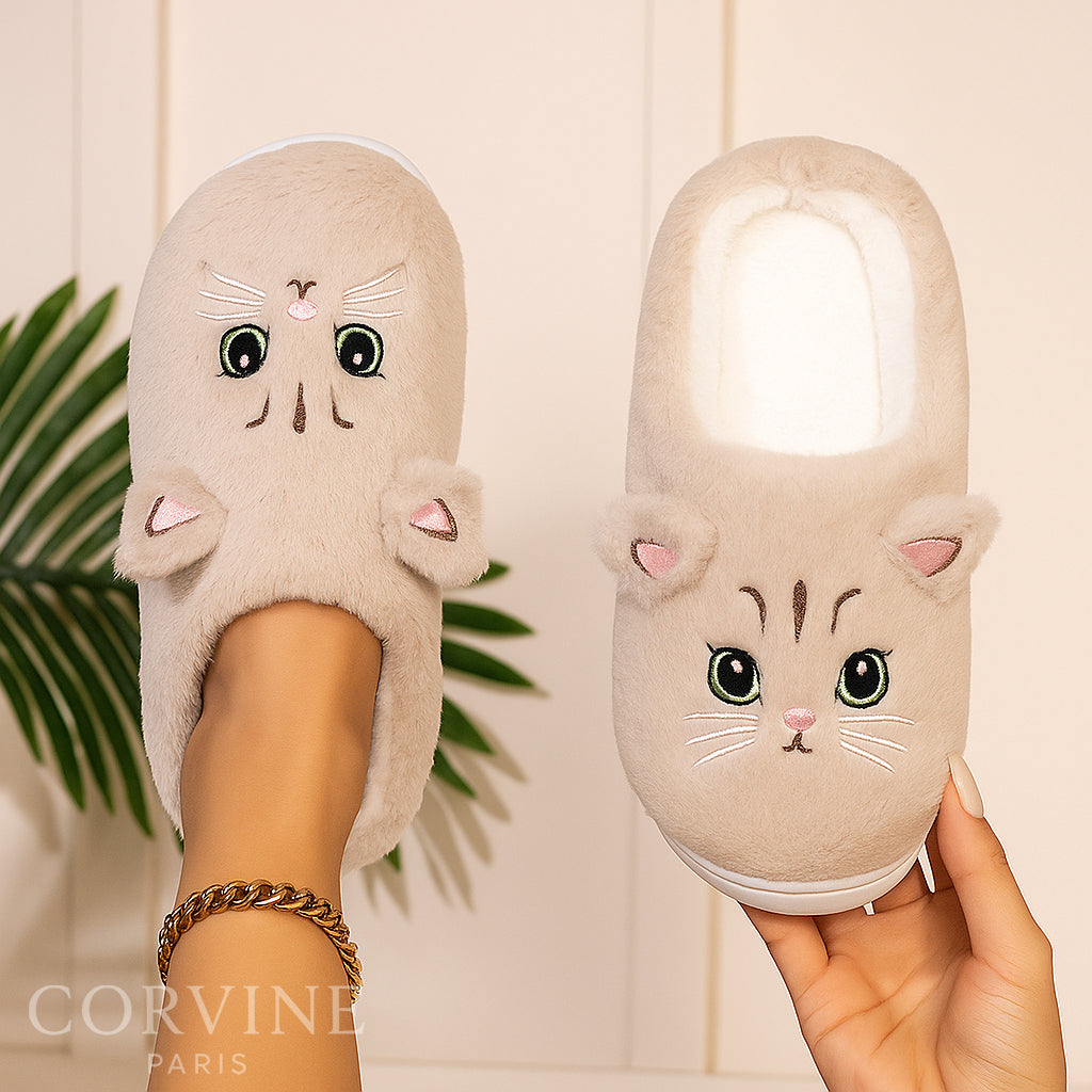 Pantoufles Douces Chaton – MiauComfort