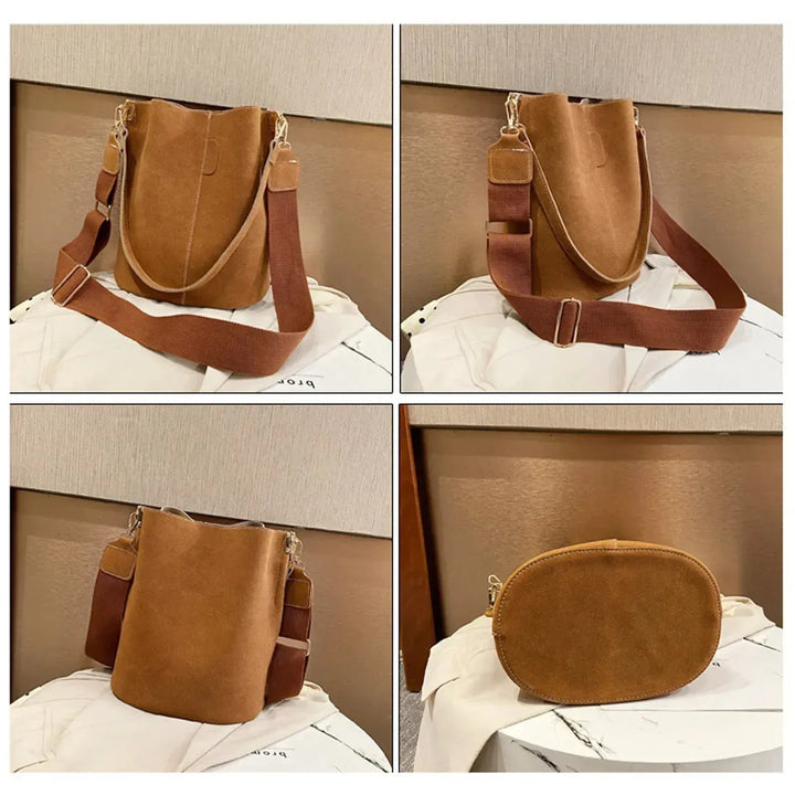 Sac bandoulière femme en simili daim