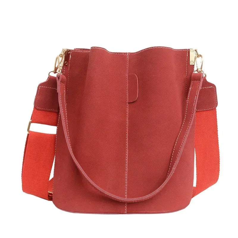 Sac bandoulière femme en simili daim