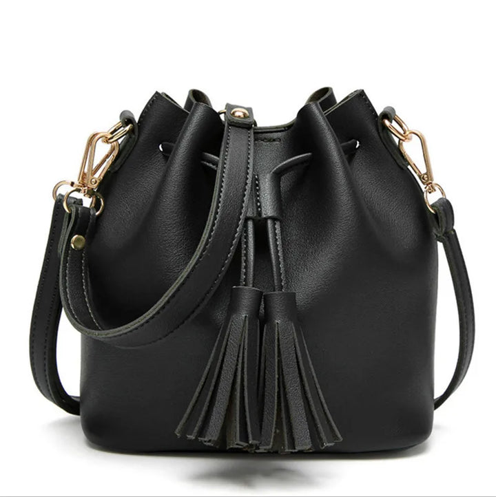 Sac seau à bandoulière en simili cuir souple