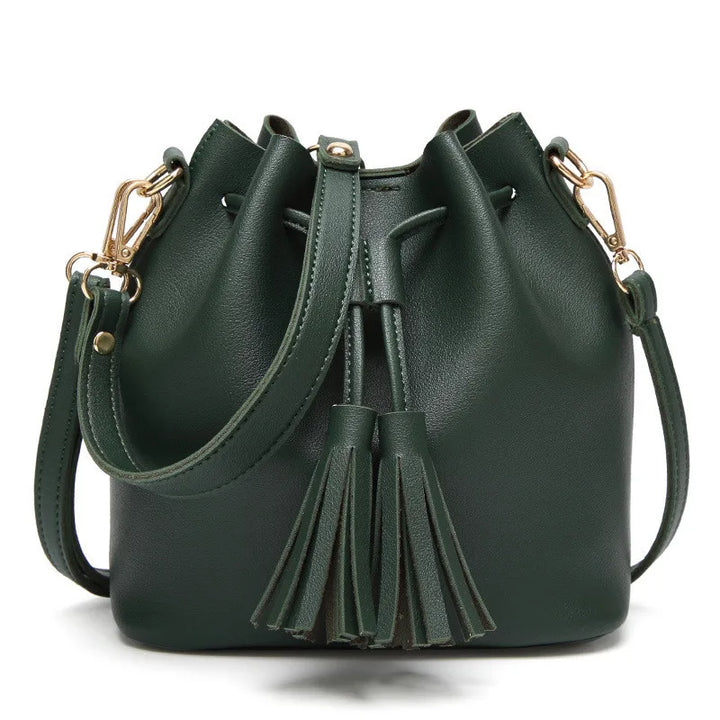 Sac seau à bandoulière en simili cuir souple