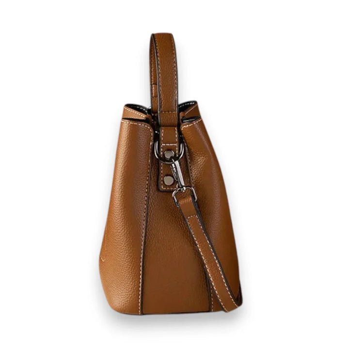 Sac seau simili cuir marron