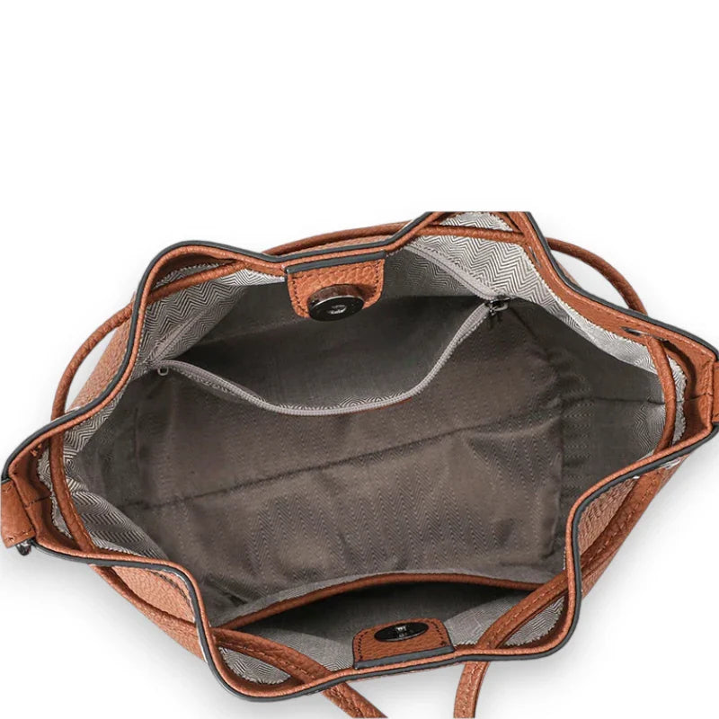 Sac seau en cuir authentique