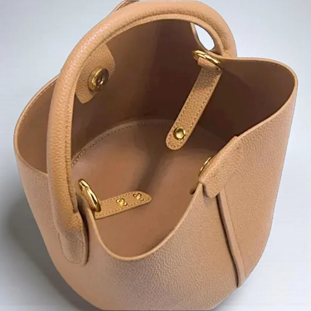 Sac seau en simili cuir souple