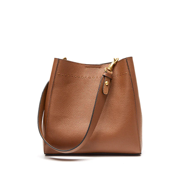 Sac seau femme en cuir de vachette