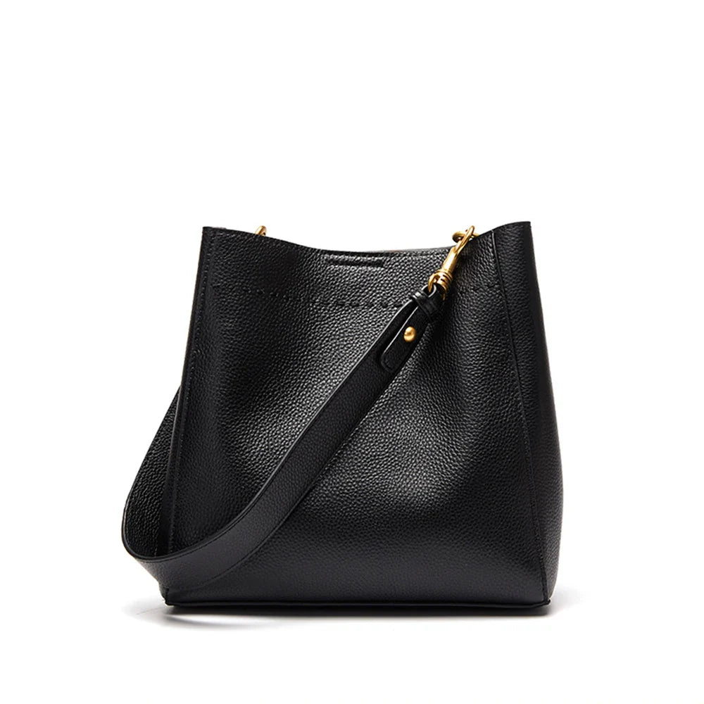 Sac seau femme en cuir de vachette
