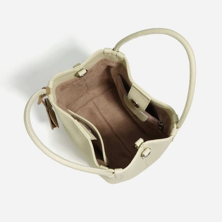 Sac seau femme en cuir véritable