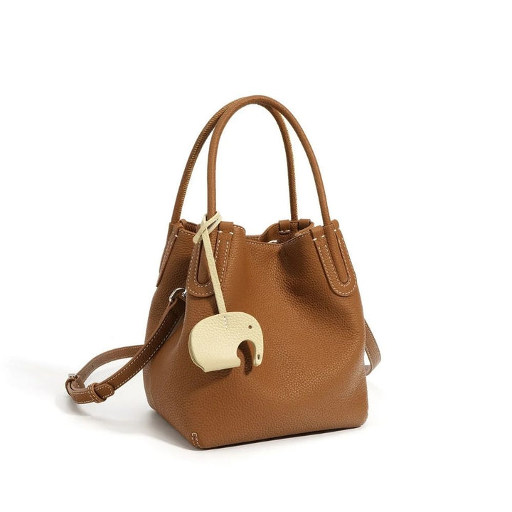 Sac seau femme en cuir véritable