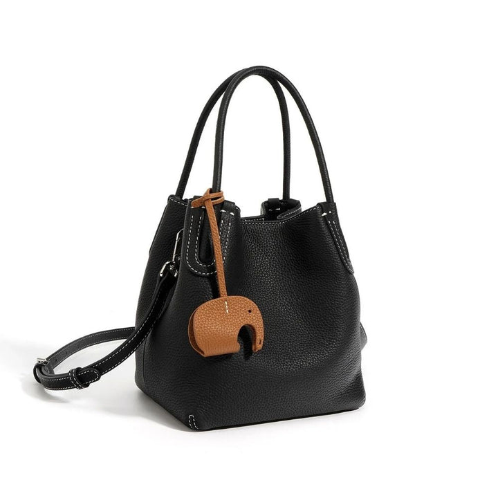 Sac seau femme en cuir véritable